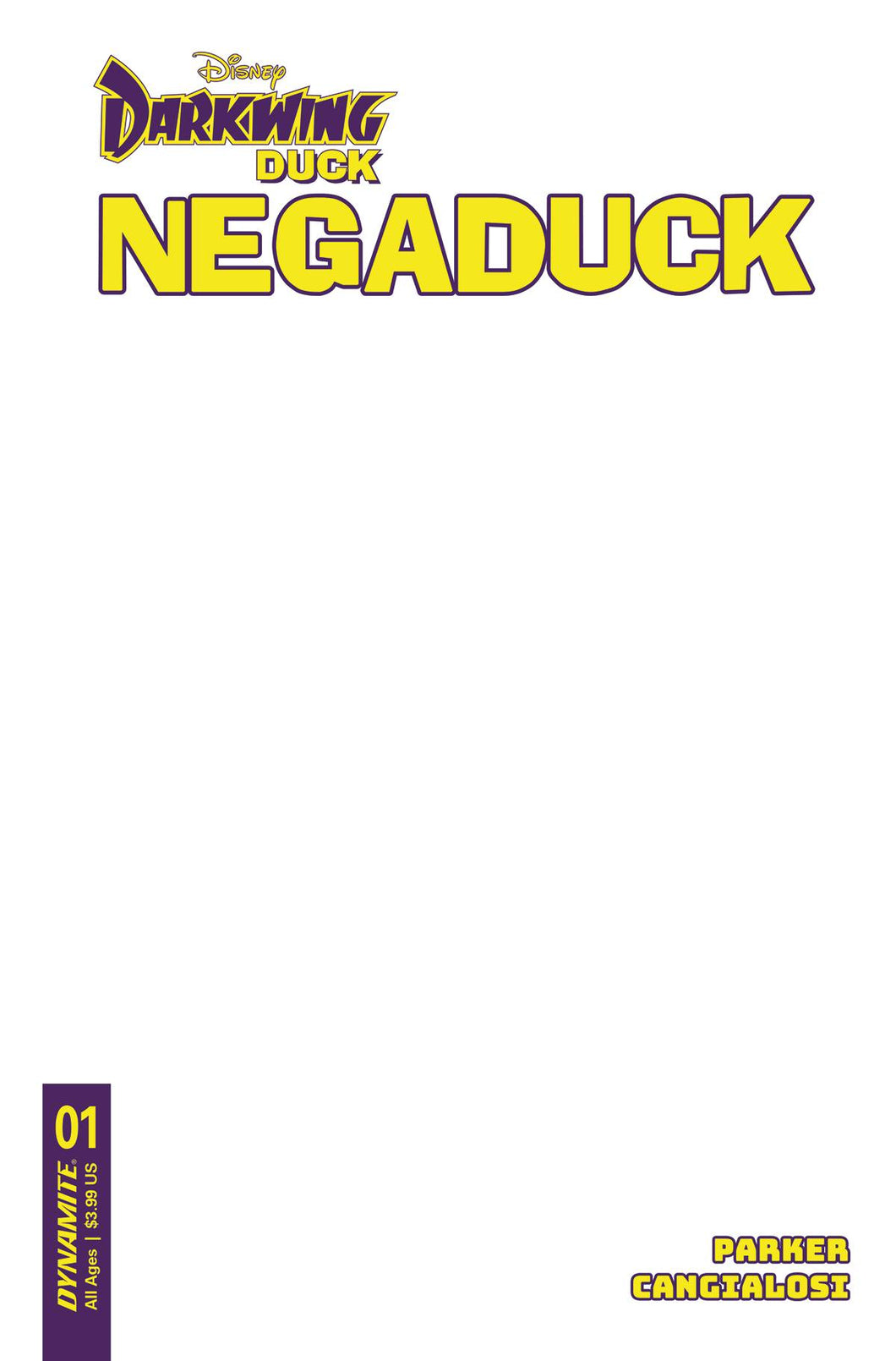 NEGADUCK #1 CVR F BLANK AUTHENTIX